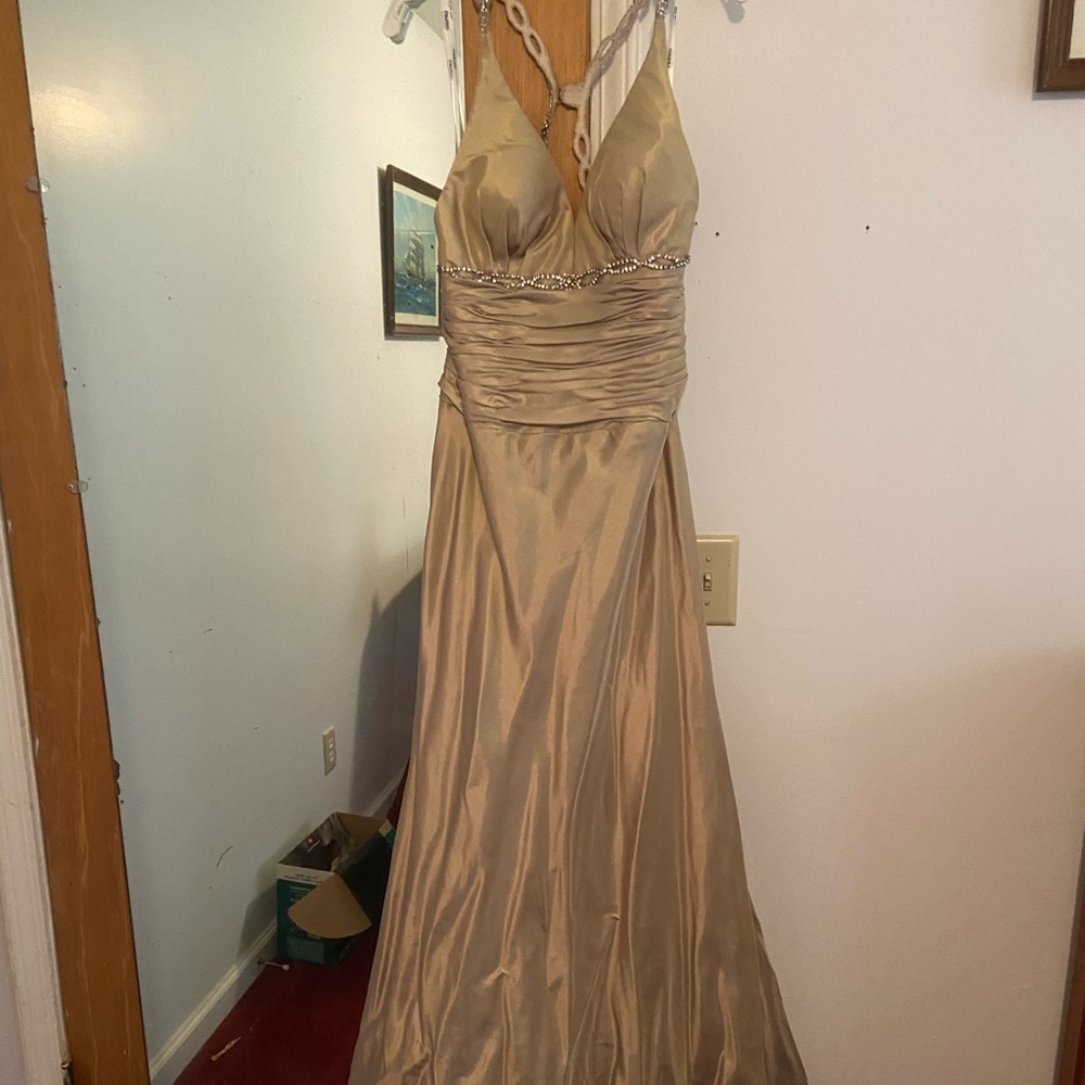 Gold Paris by Tony Bowls Gown